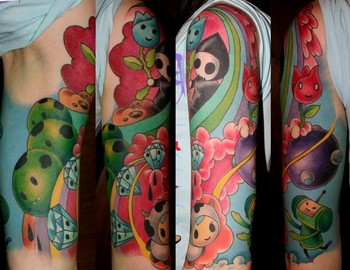 Looking for unique Joshua Bowers Tattoos?  Toki Doki half sleeve